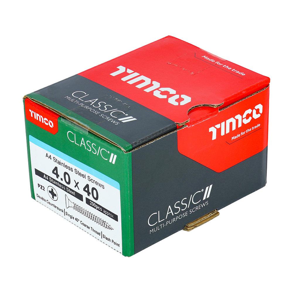 TIMCO Classic Multi-Purpose Countersunk A4 Stainless Steel Woodcrews