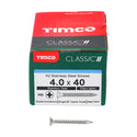 TIMCO Classic Multi-Purpose Countersunk A2 Stainless Steel Woodcrews