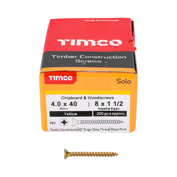 TIMCO Solo Countersunk Gold Woodscrews