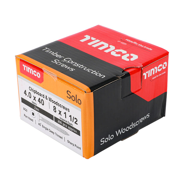 TIMCO Solo Pan Head Silver Woodscrews