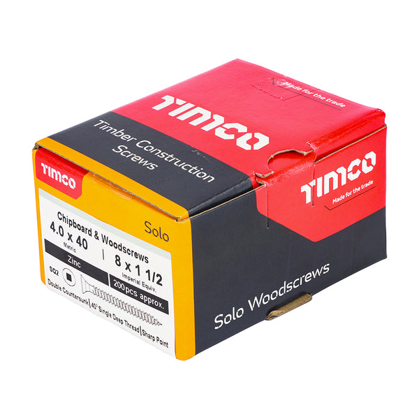 TIMCO Solo Countersunk Silver Woodscrews