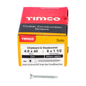 TIMCO Solo Countersunk Silver Woodscrews