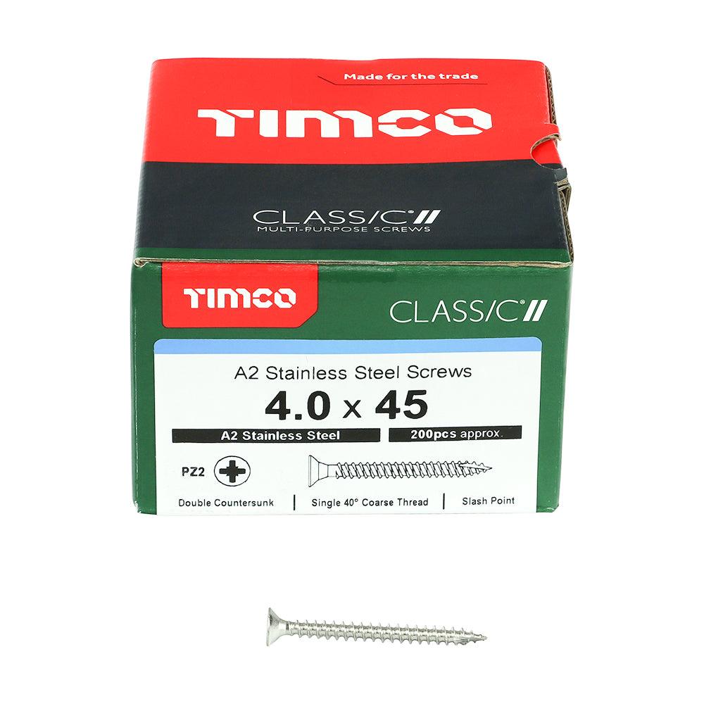 TIMCO Classic Multi-Purpose Countersunk A2 Stainless Steel Woodcrews