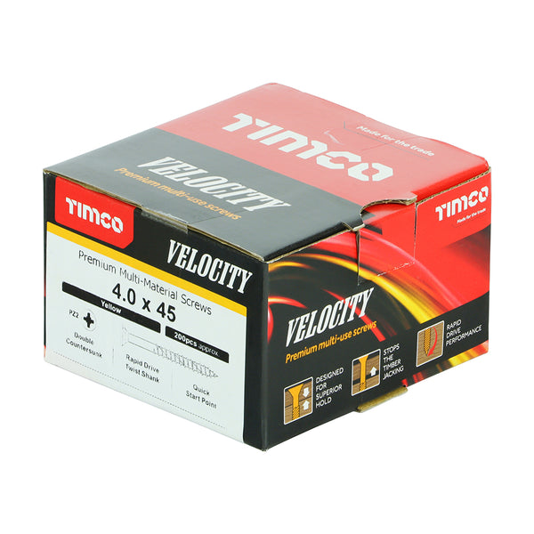 TIMCO Velocity Premium Multi-Use Countersunk Gold Woodscrews