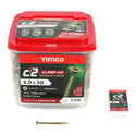 TIMCO C2 Clamp-Fix Multi-Purpose Premium Countersunk Gold Woodscrews