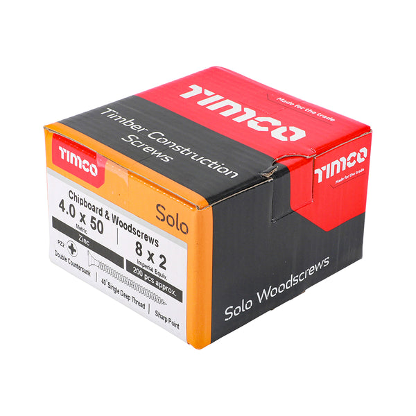 TIMCO Solo Countersunk Silver Woodscrews