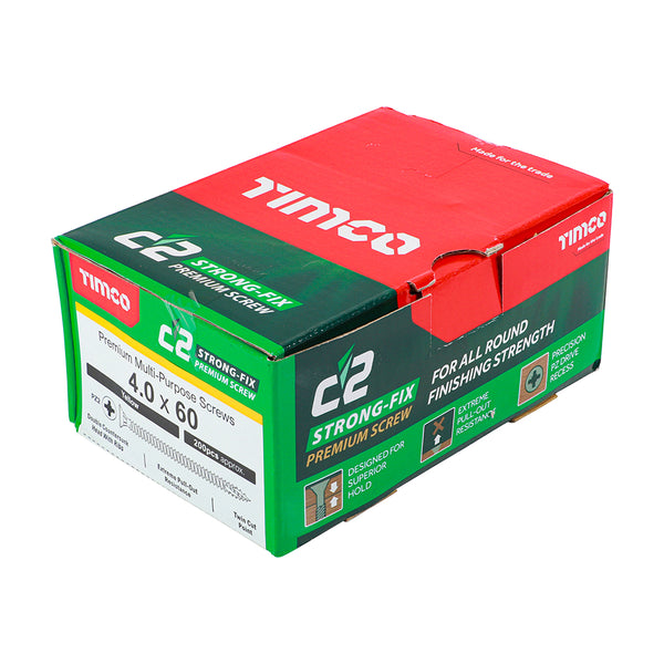 TIMCO C2 Strong-Fix Multi-Purpose Premium Countersunk Gold Woodscrews