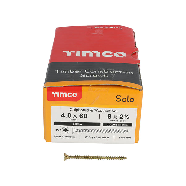 TIMCO Solo Countersunk Gold Woodscrews