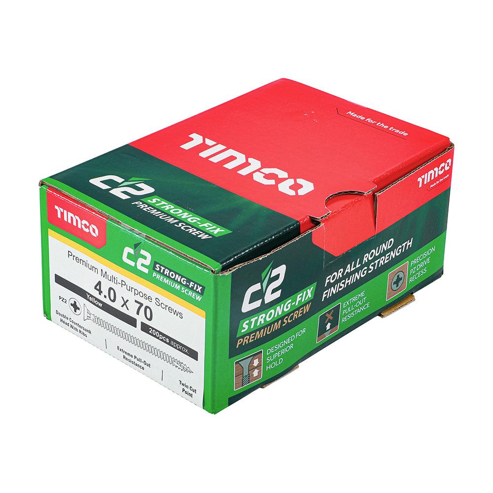 TIMCO C2 Strong-Fix Multi-Purpose Premium Countersunk Gold Woodscrews