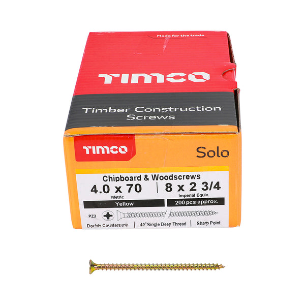 TIMCO Solo Countersunk Gold Woodscrews