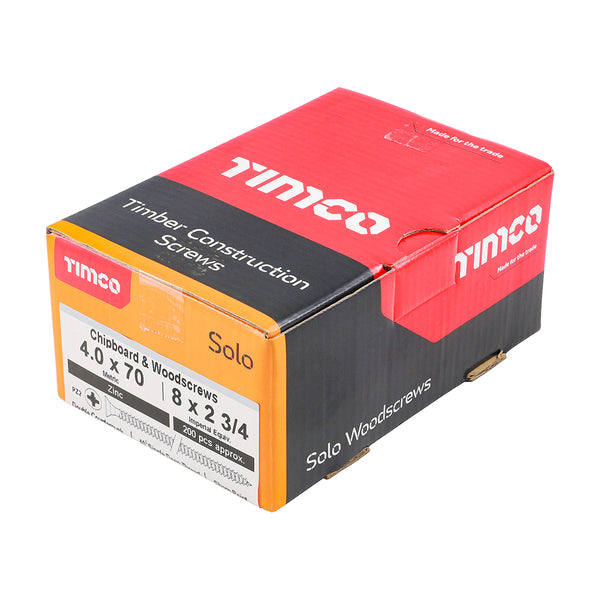 TIMCO Solo Countersunk Silver Woodscrews