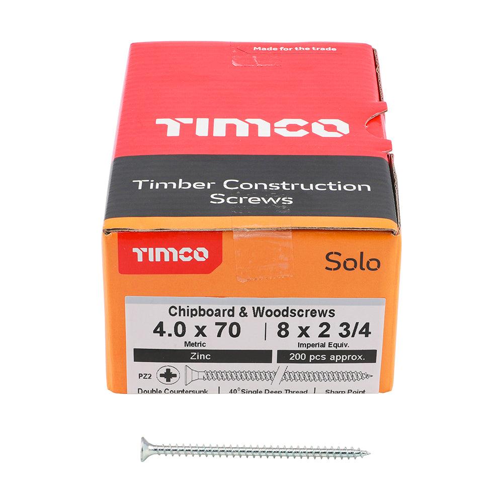 TIMCO Solo Countersunk Silver Woodscrews