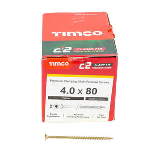 TIMCO C2 Clamp-Fix Multi-Purpose Premium Countersunk Gold Woodscrews