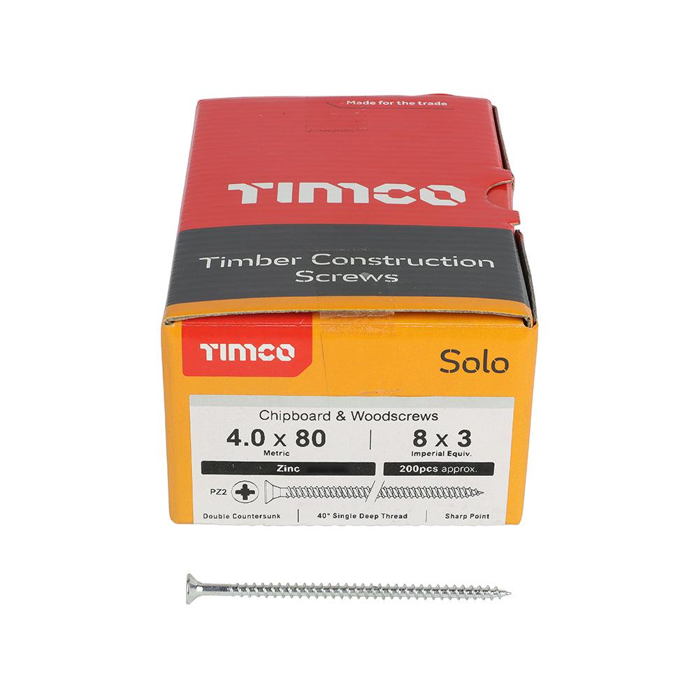 TIMCO Solo Countersunk Silver Woodscrews