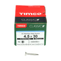 TIMCO Classic Multi-Purpose Countersunk A2 Stainless Steel Woodcrews