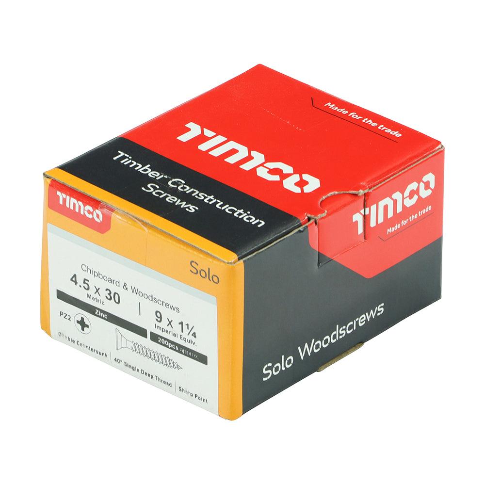 TIMCO Solo Countersunk Silver Woodscrews