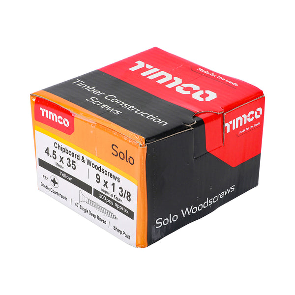 TIMCO Solo Countersunk Gold Woodscrews