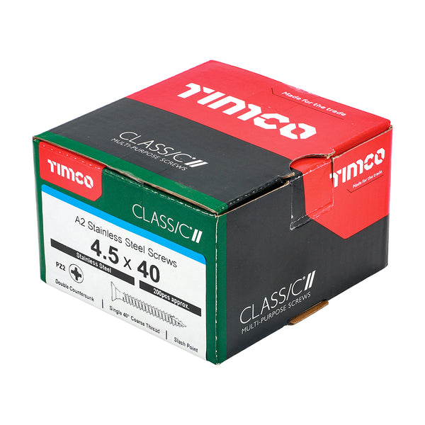 TIMCO Classic Multi-Purpose Countersunk A2 Stainless Steel Woodcrews