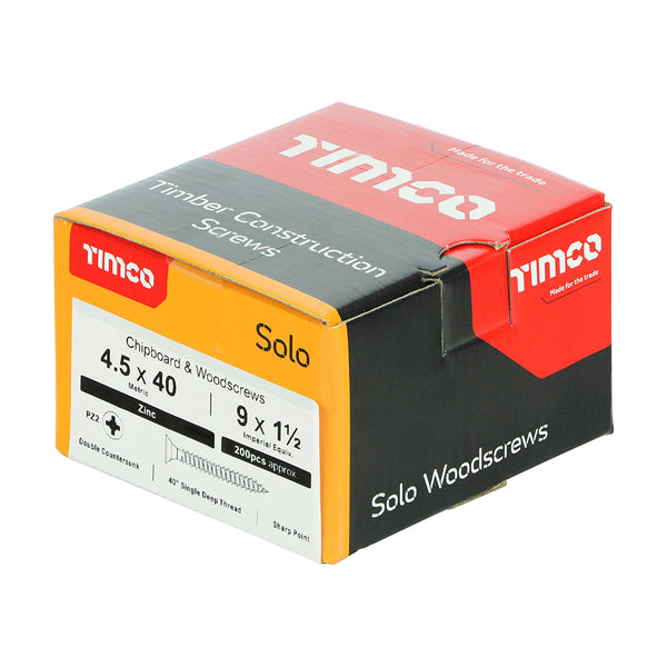 TIMCO Solo Countersunk Silver Woodscrews