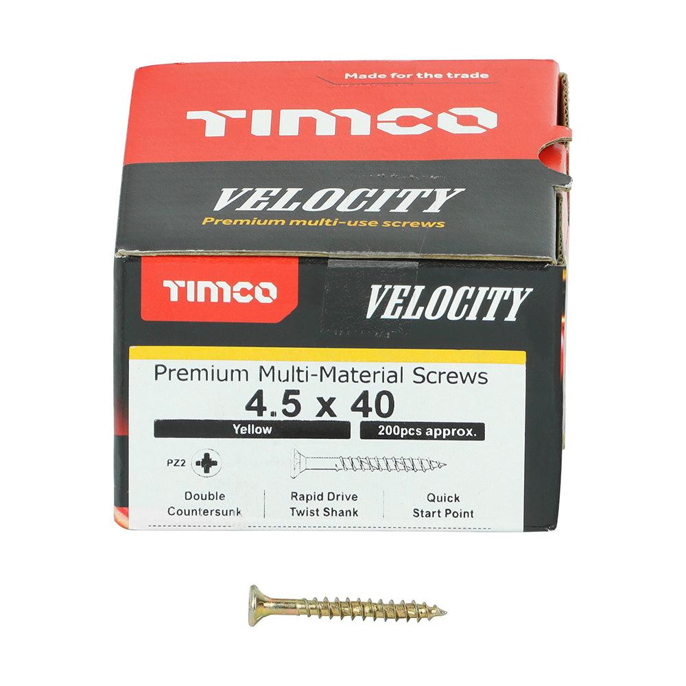 TIMCO Velocity Premium Multi-Use Countersunk Gold Woodscrews