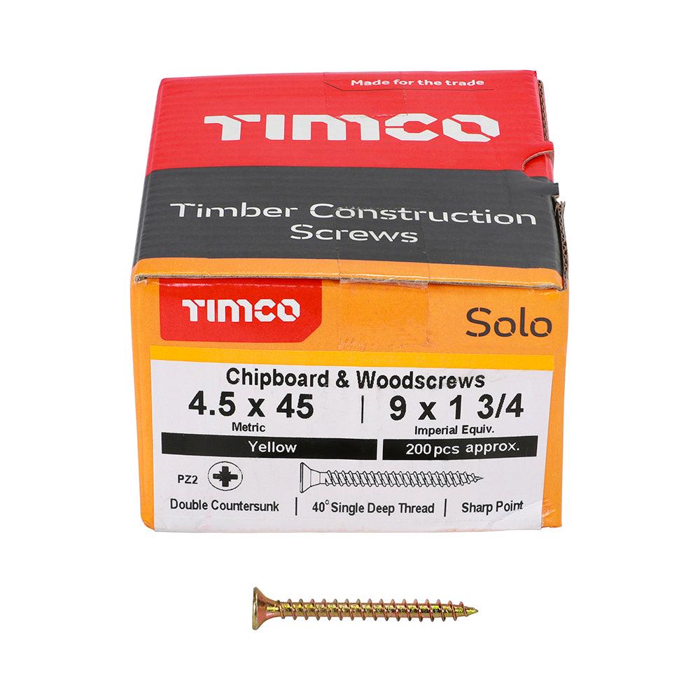 TIMCO Solo Countersunk Gold Woodscrews