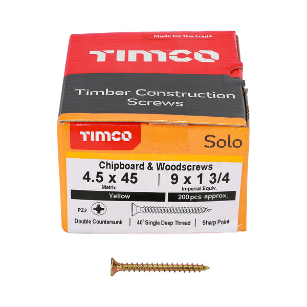 TIMCO Solo Countersunk Gold Woodscrews