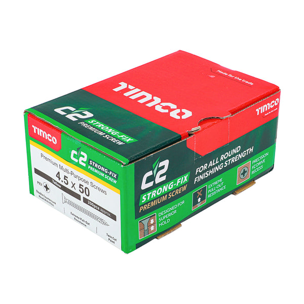 TIMCO C2 Strong-Fix Multi-Purpose Premium Countersunk Gold Woodscrews