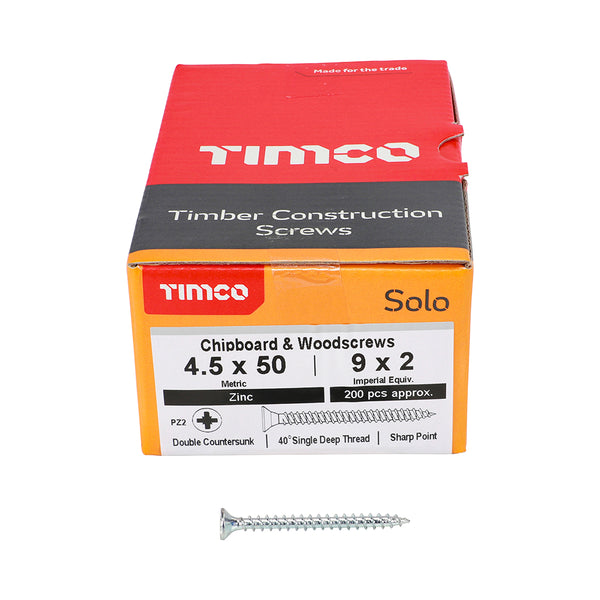 TIMCO Solo Countersunk Silver Woodscrews