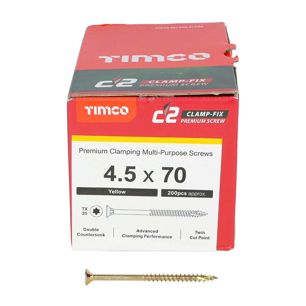 TIMCO C2 Clamp-Fix Multi-Purpose Premium Countersunk Gold Woodscrews