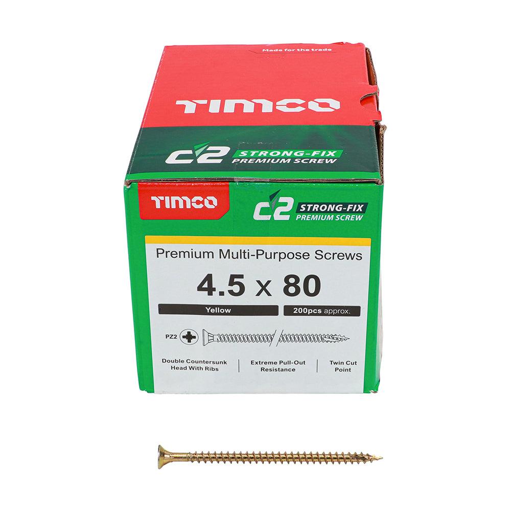 TIMCO C2 Strong-Fix Multi-Purpose Premium Countersunk Gold Woodscrews