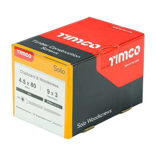 TIMCO Solo Countersunk Silver Woodscrews