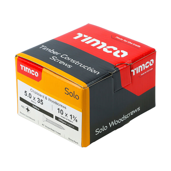 TIMCO Solo Countersunk Gold Woodscrews