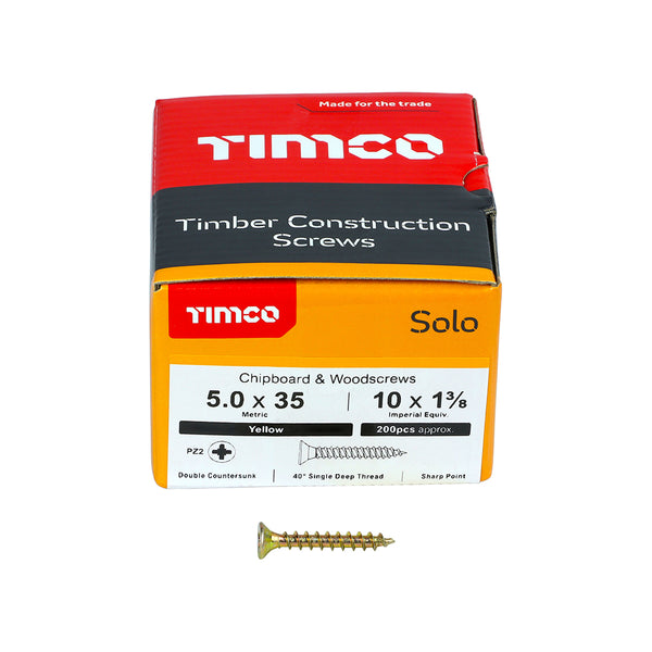 TIMCO Solo Countersunk Gold Woodscrews