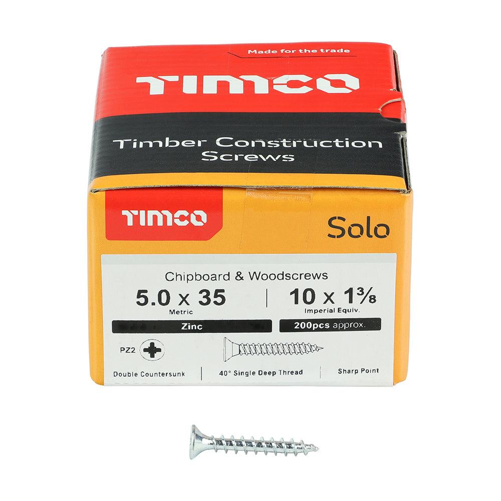 TIMCO Solo Countersunk Silver Woodscrews