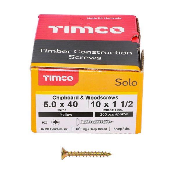 TIMCO Solo Countersunk Gold Woodscrews