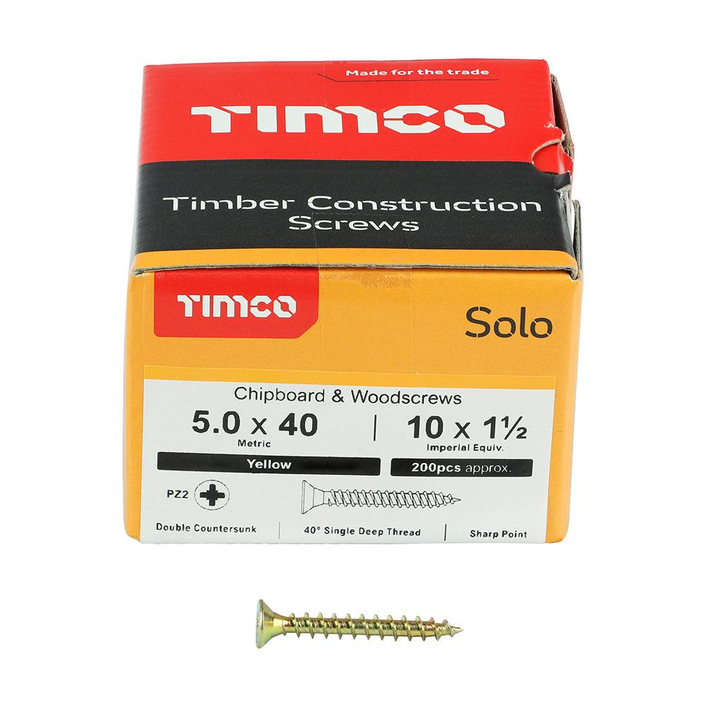 TIMCO Solo Countersunk Gold Woodscrews