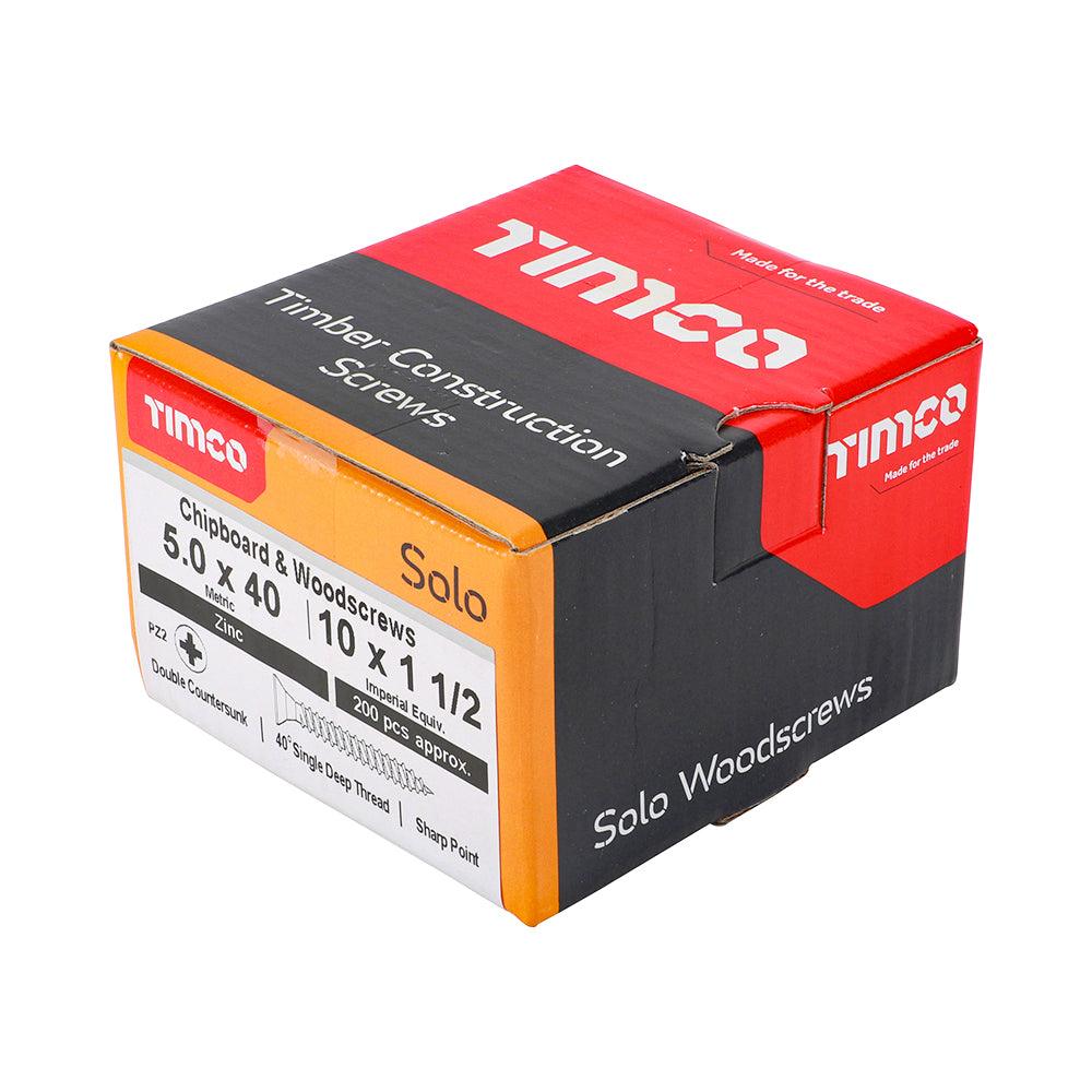 TIMCO Solo Countersunk Silver Woodscrews