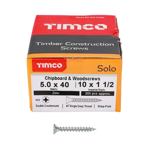 TIMCO Solo Countersunk Silver Woodscrews