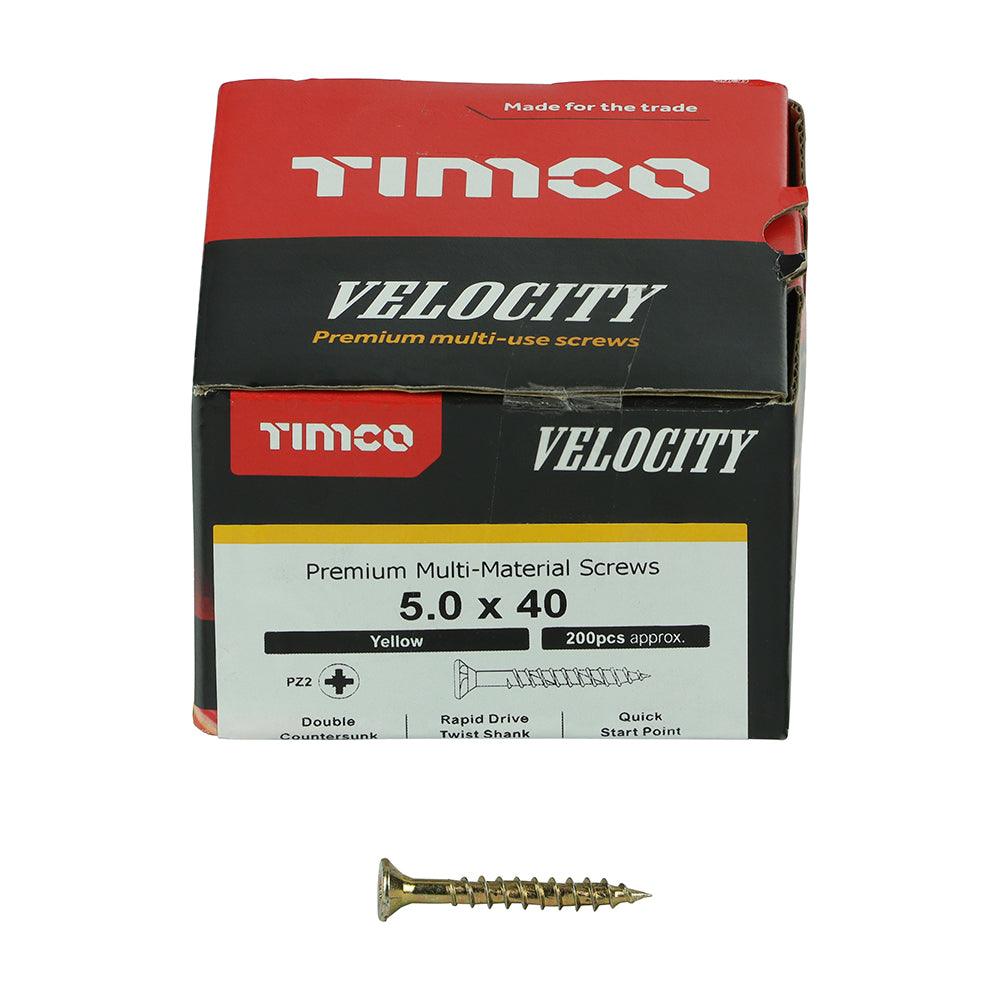 TIMCO Velocity Premium Multi-Use Countersunk Gold Woodscrews