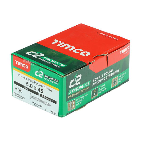 TIMCO C2 Strong-Fix Multi-Purpose Premium Countersunk Gold Woodscrews