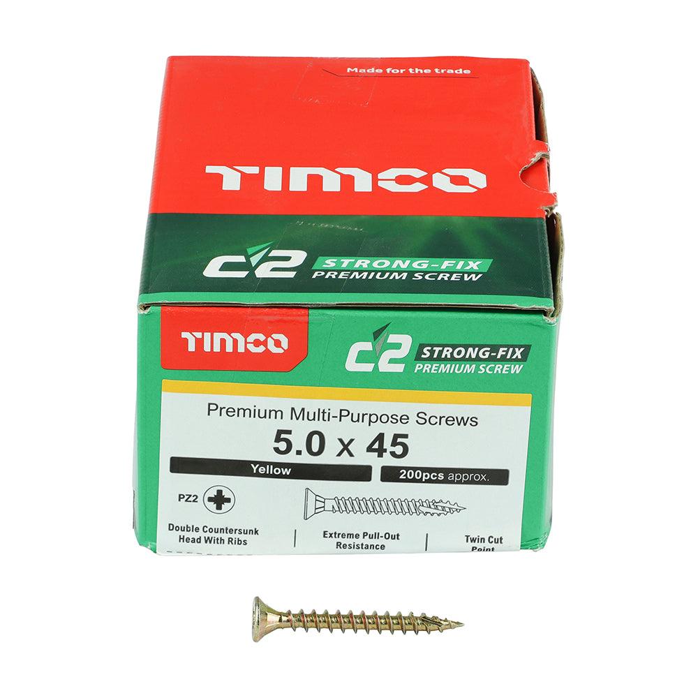 TIMCO C2 Strong-Fix Multi-Purpose Premium Countersunk Gold Woodscrews