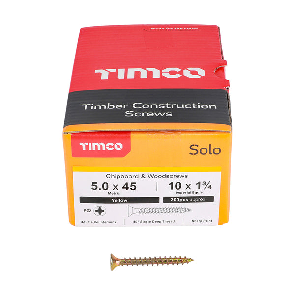 TIMCO Solo Countersunk Gold Woodscrews