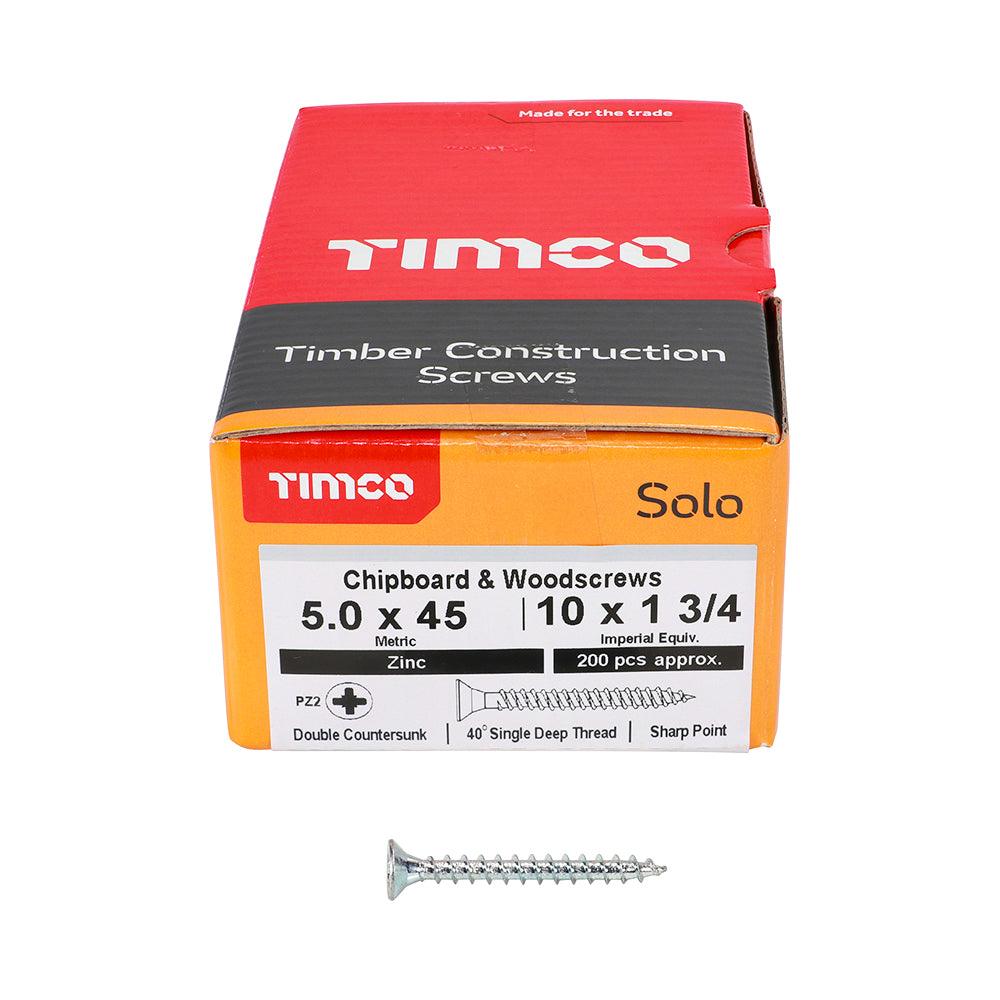 TIMCO Solo Countersunk Silver Woodscrews