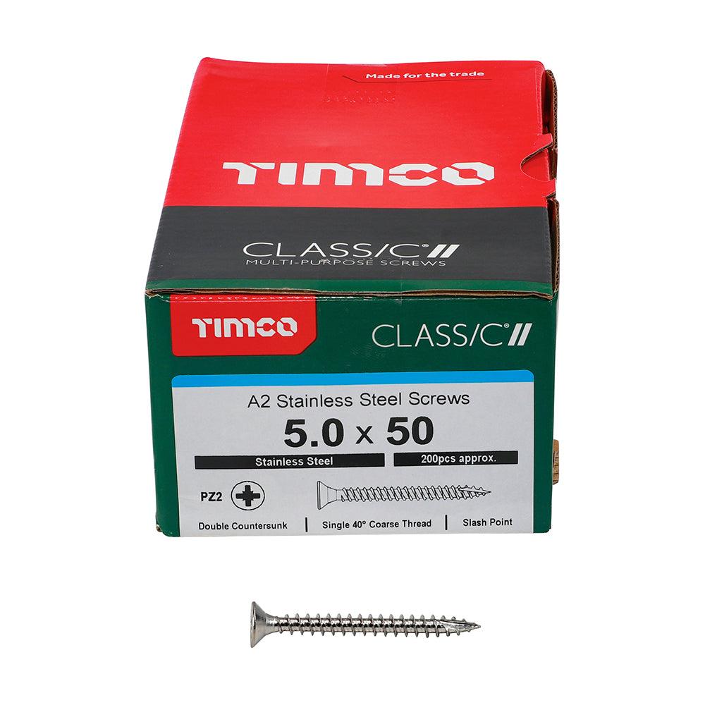 TIMCO Classic Multi-Purpose Countersunk A2 Stainless Steel Woodcrews