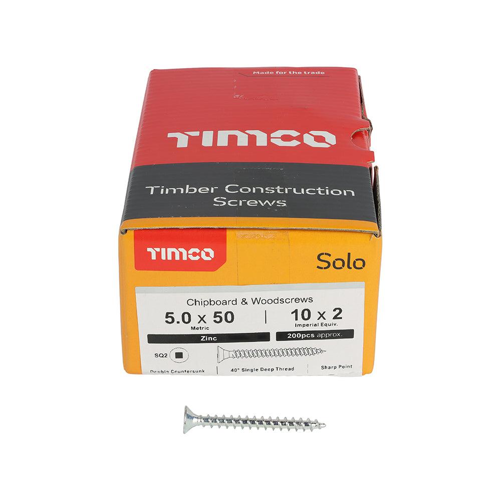 TIMCO Solo Countersunk Silver Woodscrews - 0