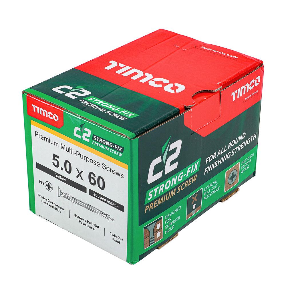 TIMCO C2 Strong-Fix Multi-Purpose Premium Countersunk Gold Woodscrews