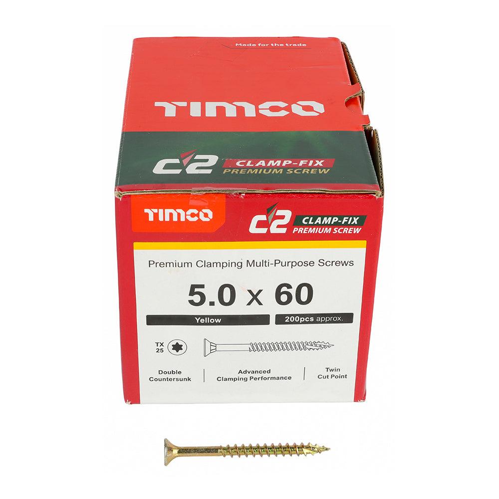 TIMCO C2 Clamp-Fix Multi-Purpose Premium Countersunk Gold Woodscrews