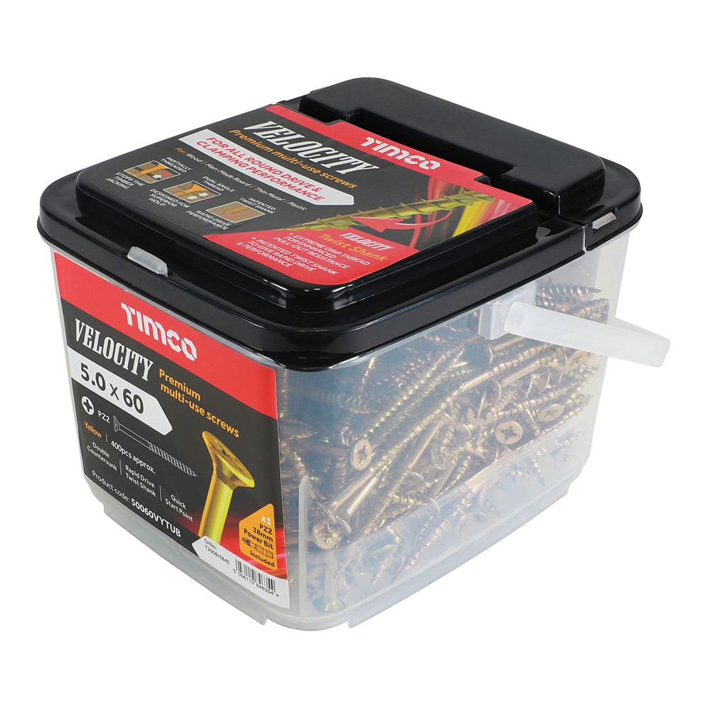 TIMCO Velocity Premium Multi-Use Countersunk Gold Woodscrews