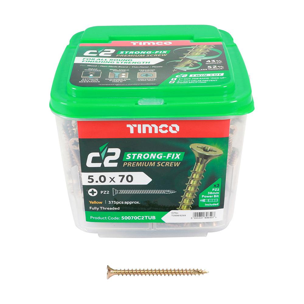 TIMCO C2 Strong-Fix Multi-Purpose Premium Countersunk Gold Woodscrews