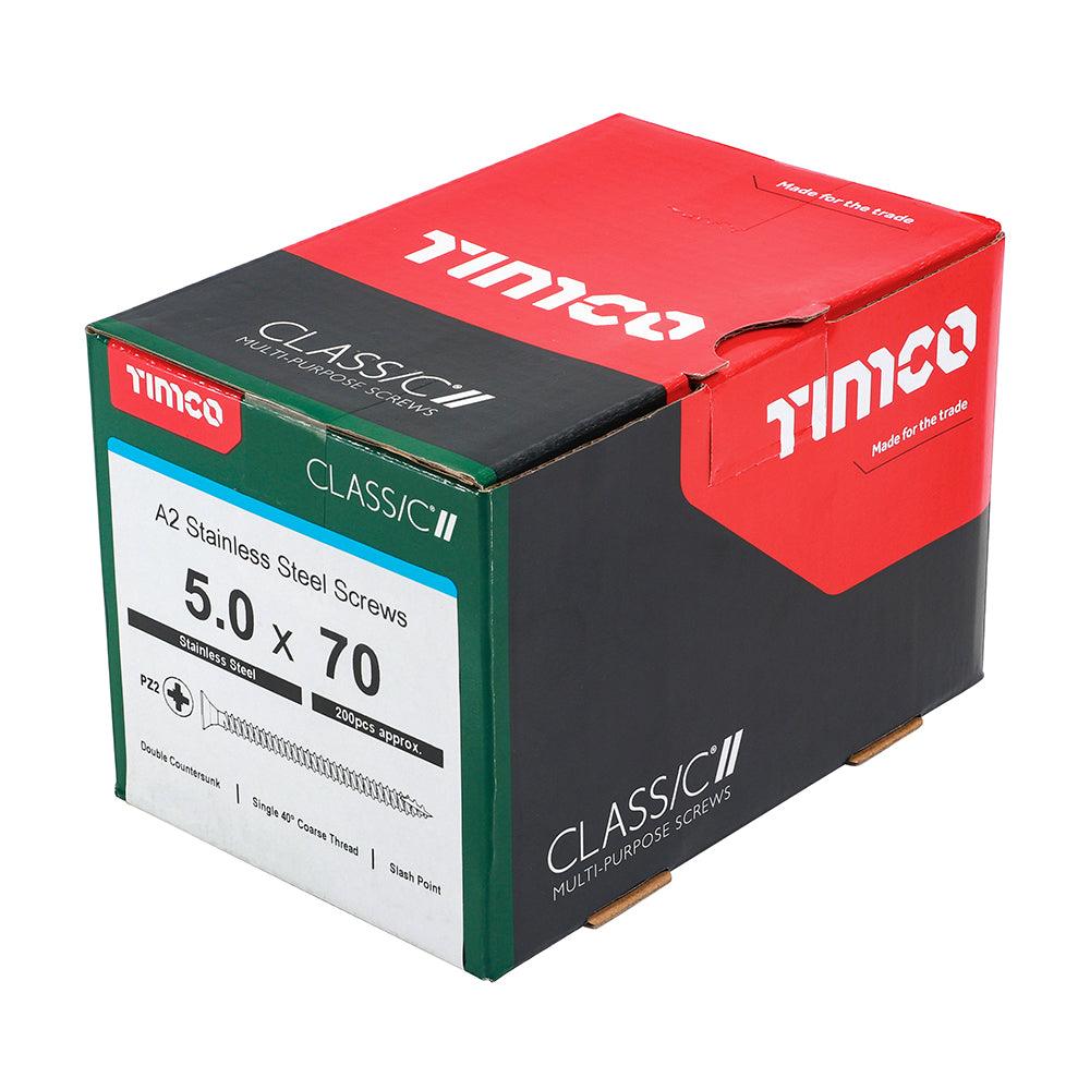 TIMCO Classic Multi-Purpose Countersunk A2 Stainless Steel Woodcrews